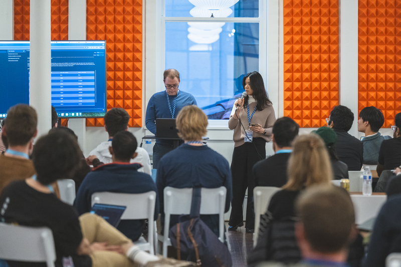 Kater team at a speaking event
